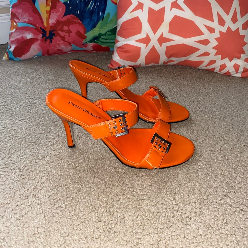 Orange Strappy Heels
